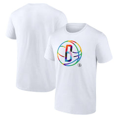 Brooklyn Nets Team Logo Pride T-Shirt White