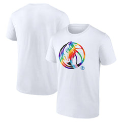 Dallas Mavericks Team Logo Pride T-Shirt White