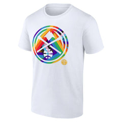 Denver Nuggets Team Logo Pride T-Shirt White