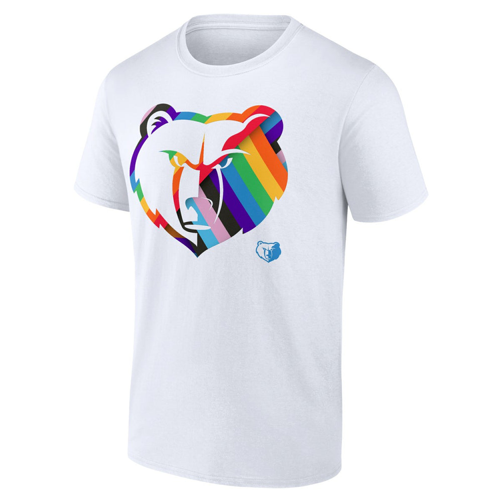 Memphis Grizzlies Team Logo Pride T-Shirt White