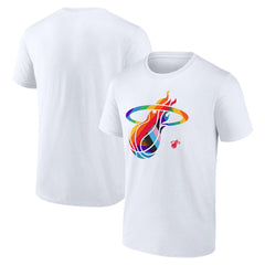 Miami Heat Team Logo Pride T-Shirt White