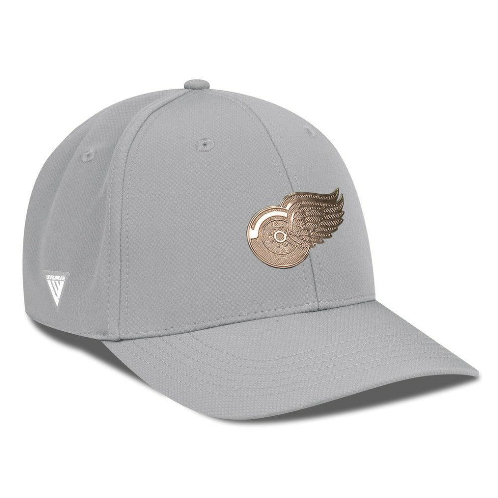 Detroit Red Wings Levelwear Rise Copper Insignia Flex Hat - Gray - NHL 203155808