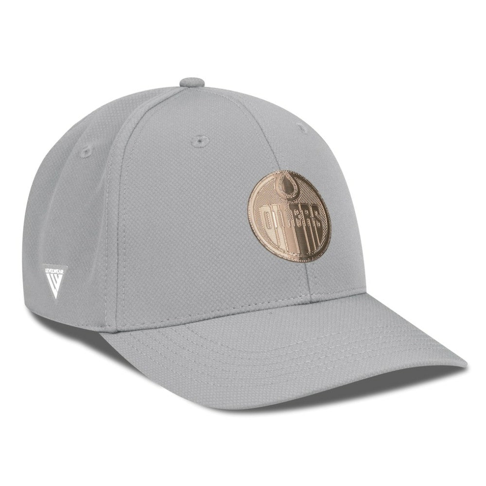Edmonton Oilers Levelwear Rise Copper Insignia Flex Hat - Gray - NHL 203155810