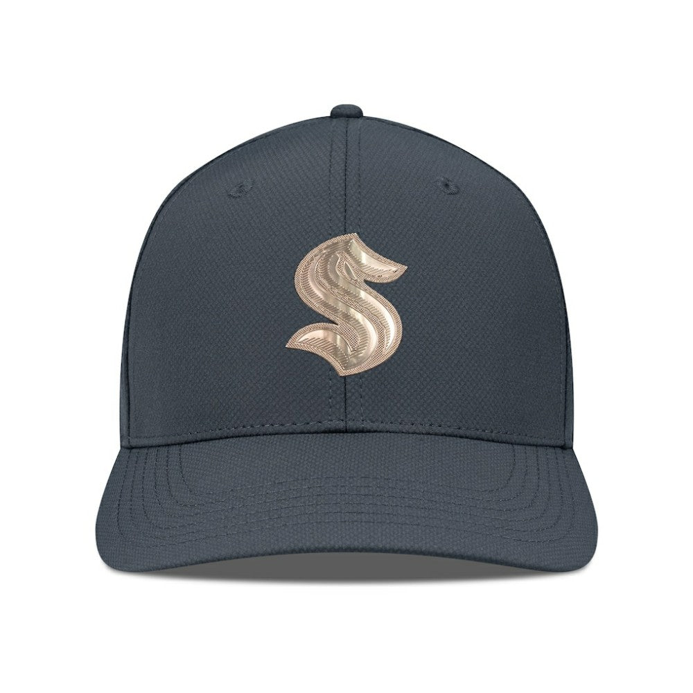 Seattle Kraken Levelwear Rise Copper Insignia Flex Hat - Charcoal - NHL 203155816