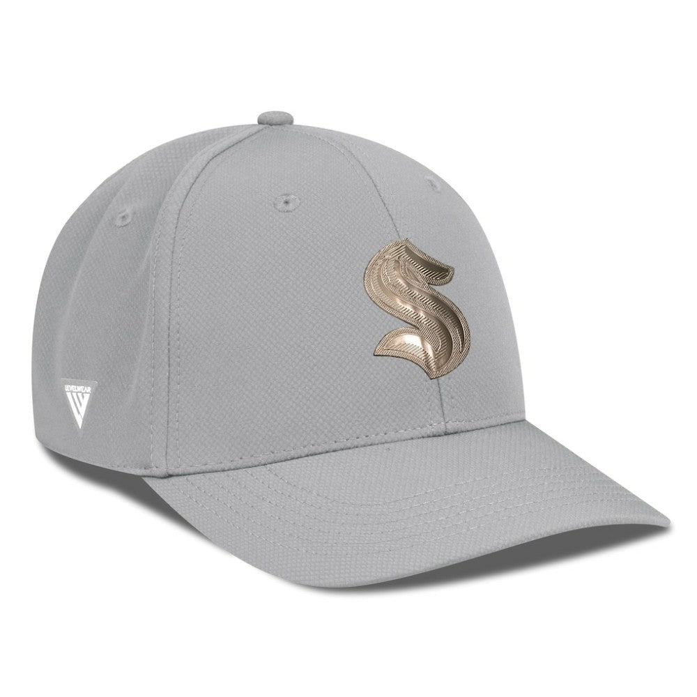 Seattle Kraken Levelwear Rise Copper Insignia Flex Hat - Gray - NHL 203155817
