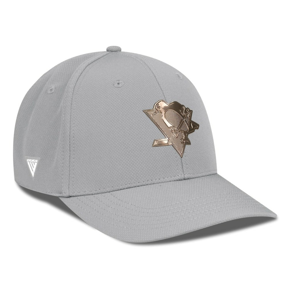 Pittsburgh Penguins Levelwear Rise Copper Insignia Flex Hat - Gray - NHL 203155825