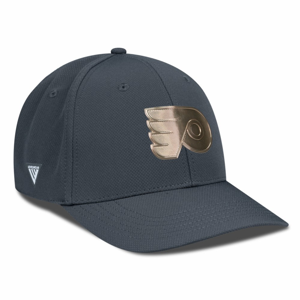 Philadelphia Flyers Levelwear Rise Copper Insignia Flex Hat - Charcoal - NHL 203155832