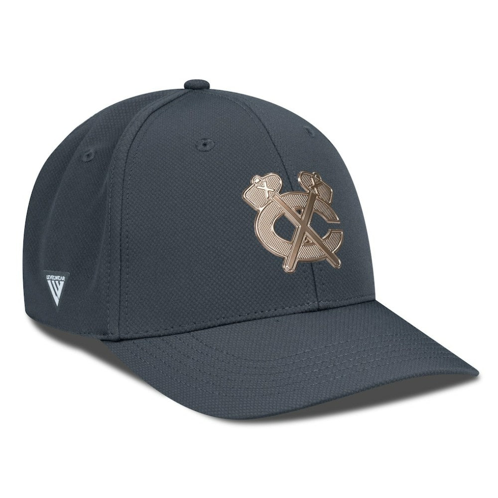 Chicago Blackhawks Levelwear Rise Copper Insignia Flex Hat - Charcoal - NHL 203155838