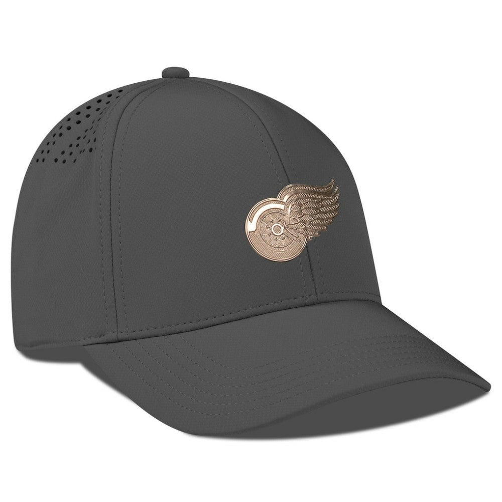 Detroit Red Wings Levelwear Ascend Copper Insignia Vented Adjustable Hat - Charcoal - NHL 203155868