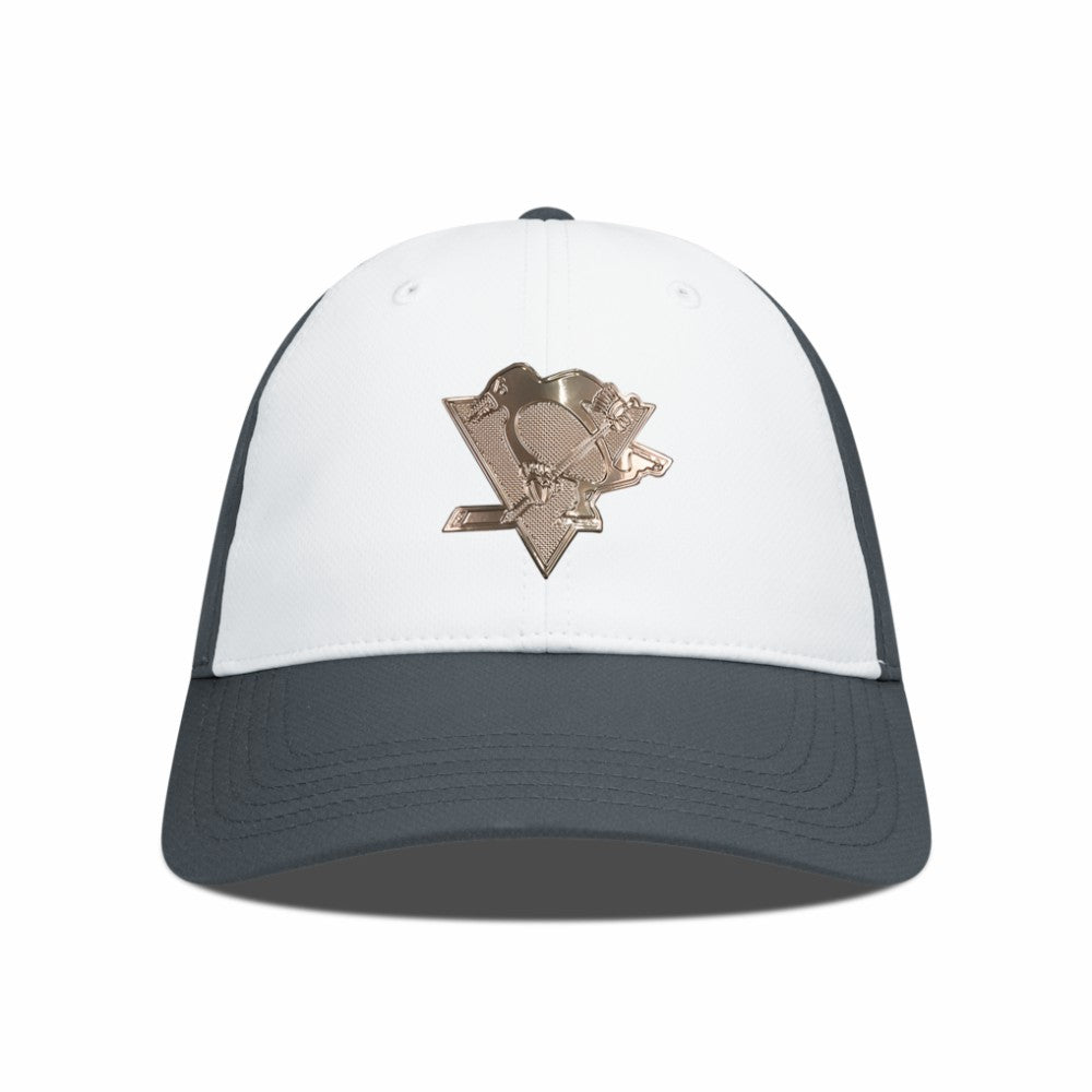 Pittsburgh Penguins Levelwear Endure Copper Insignia Adjustable Hat - White/Charcoal - NHL 203155877