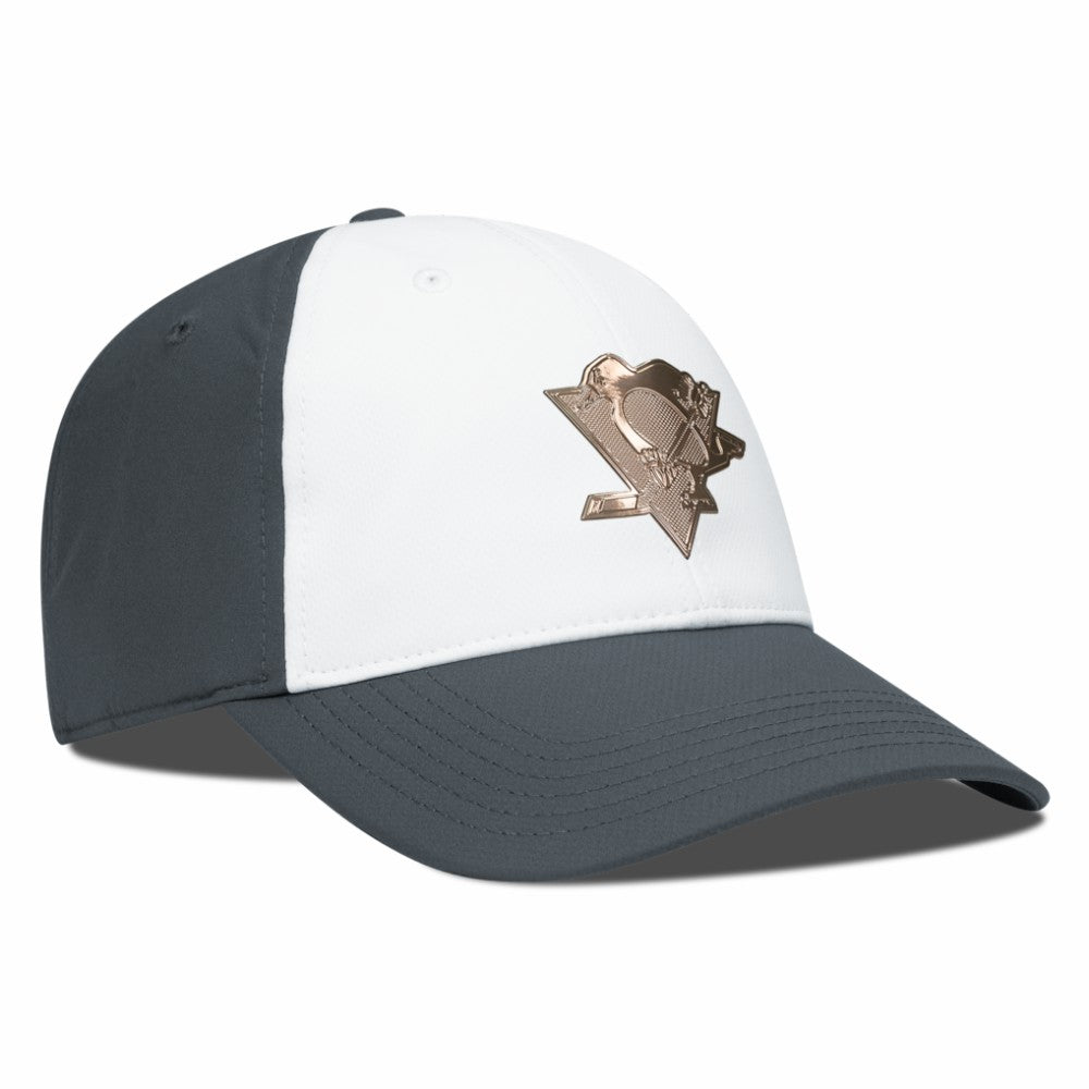 Pittsburgh Penguins Levelwear Endure Copper Insignia Adjustable Hat - White/Charcoal - NHL 203155877
