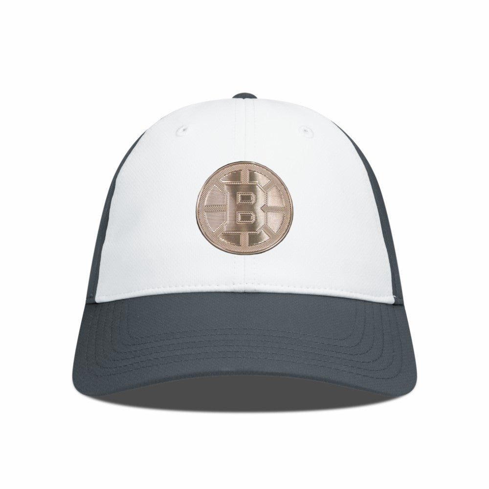 Boston Bruins Levelwear Endure Copper Insignia Adjustable Hat - White/Charcoal - NHL 203155887
