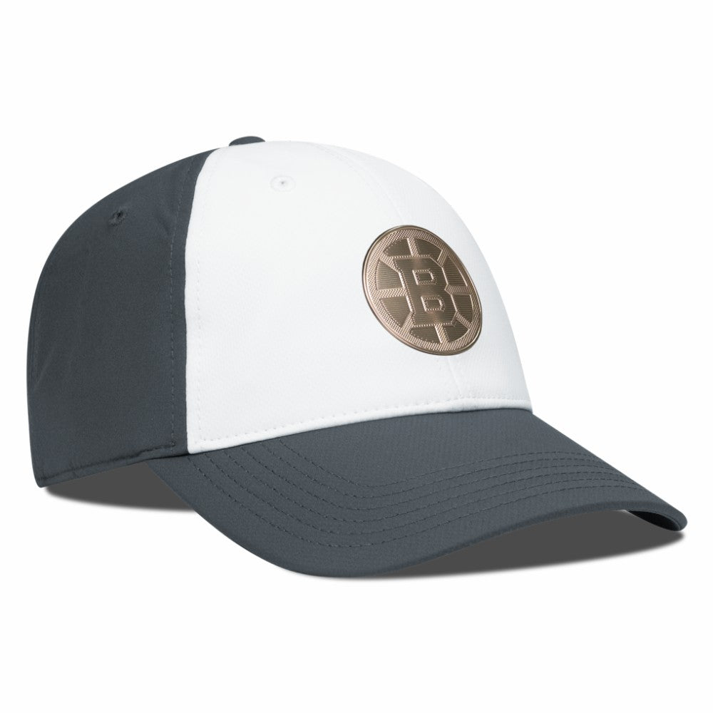 Boston Bruins Levelwear Endure Copper Insignia Adjustable Hat - White/Charcoal - NHL 203155887
