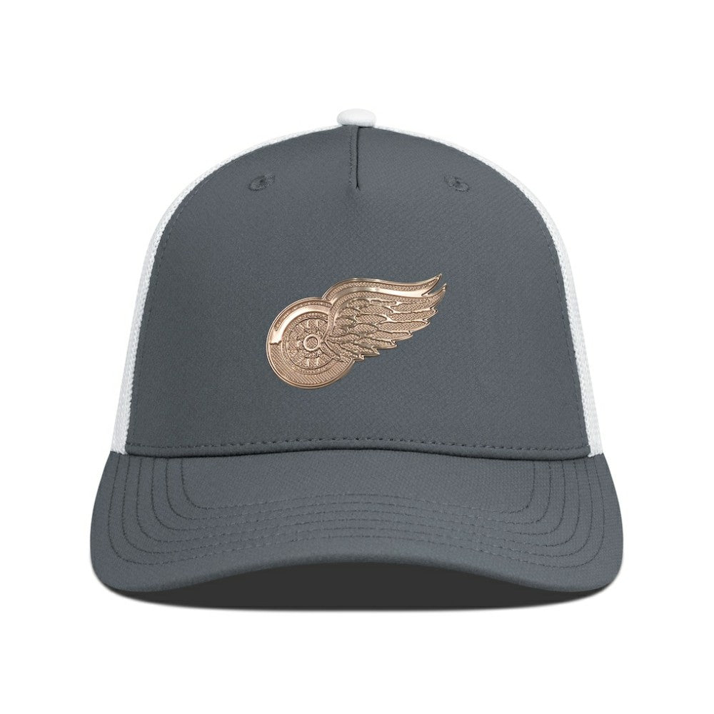 Detroit Red Wings Levelwear Signal Copper Insignia Trucker Adjustable Hat - Charcoal/White - NHL 203155894