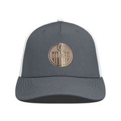 Edmonton Oilers Levelwear Signal Copper Insignia Trucker Adjustable Hat - Charcoal/White - NHL 203155896
