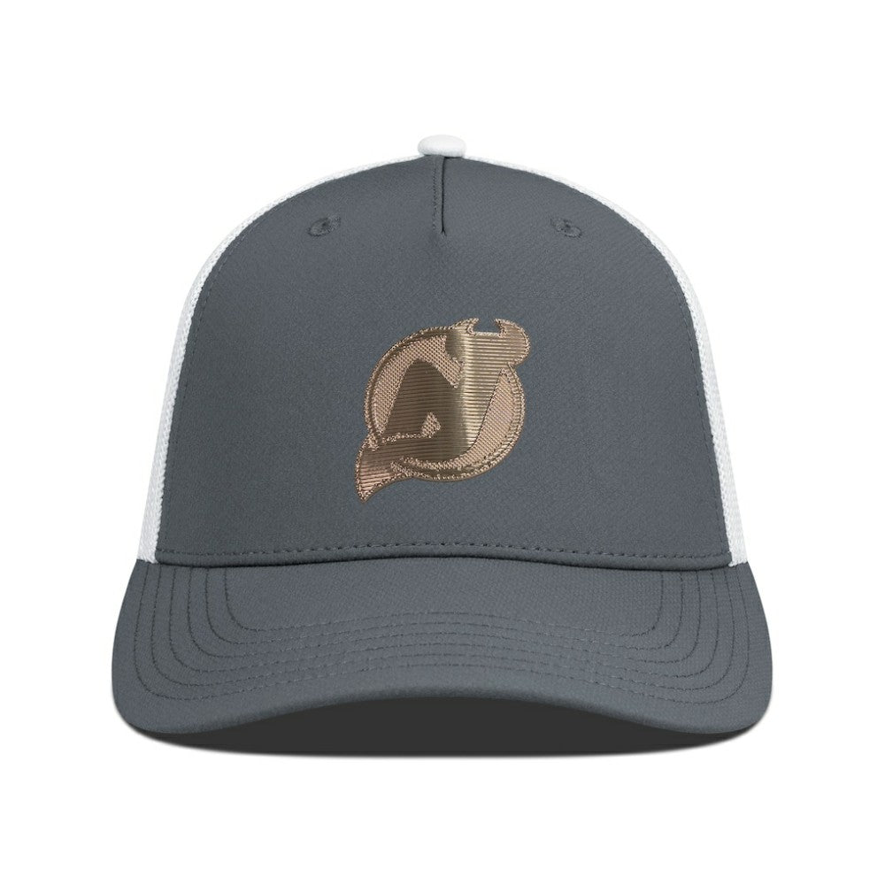 New Jersey Devils Levelwear Signal Copper Insignia Trucker Adjustable Hat - Charcoal/White - NHL 203155914