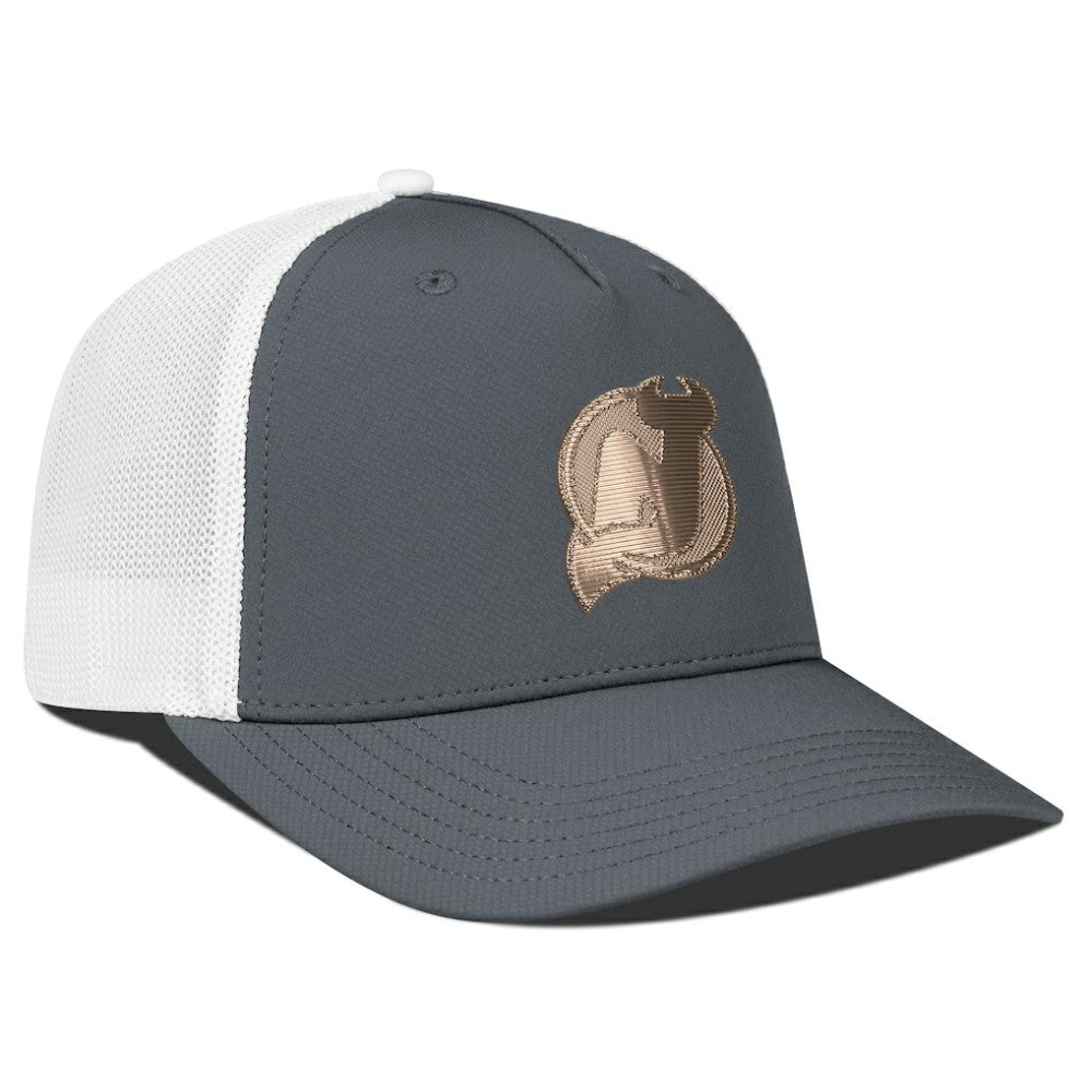 New Jersey Devils Levelwear Signal Copper Insignia Trucker Adjustable Hat - Charcoal/White - NHL 203155914