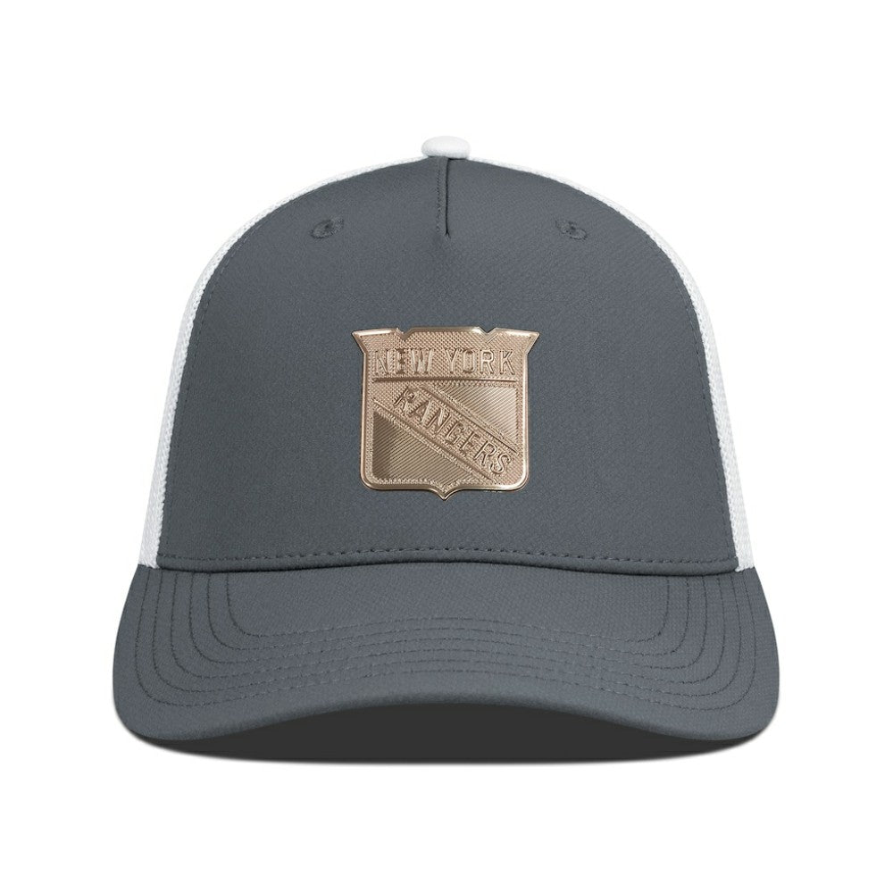 New York Rangers Levelwear Signal Copper Insignia Trucker Adjustable Hat - Charcoal/White - NHL 203155916