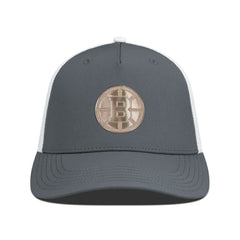 Boston Bruins Levelwear Signal Copper Insignia Trucker Adjustable Hat - Charcoal/White - NHL 203155921