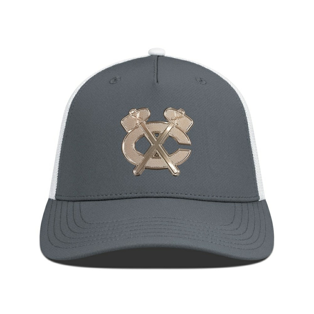 Chicago Blackhawks Levelwear Signal Copper Insignia Trucker Adjustable Hat - Charcoal/White - NHL 203155925