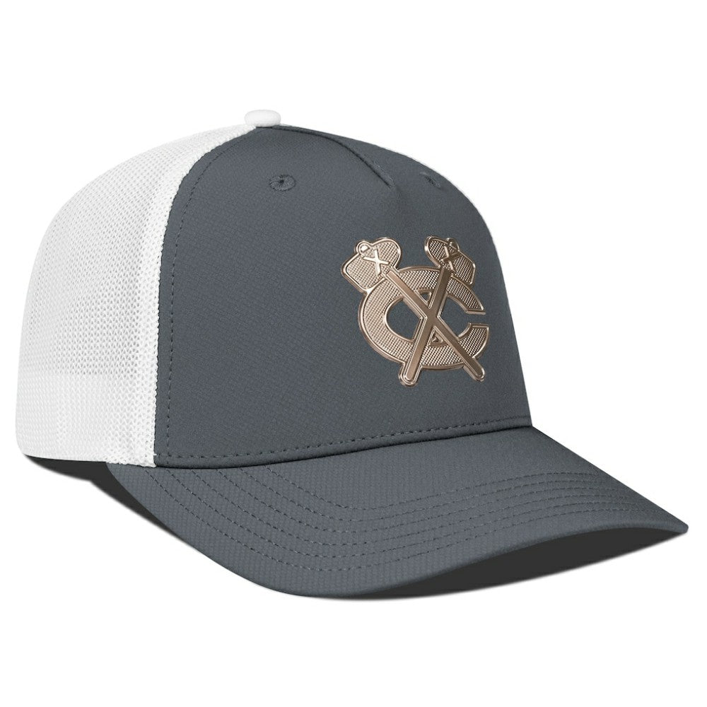 Chicago Blackhawks Levelwear Signal Copper Insignia Trucker Adjustable Hat - Charcoal/White - NHL 203155925