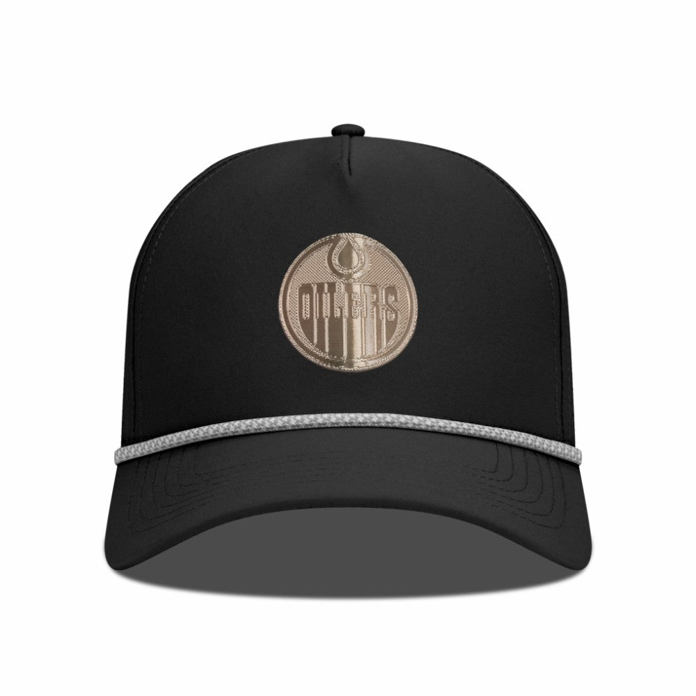 Edmonton Oilers Levelwear Gordon Copper Insignia Vented Adjustable Hat - Black - NHL 203155933
