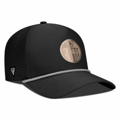 Edmonton Oilers Levelwear Gordon Copper Insignia Vented Adjustable Hat - Black - NHL 203155933