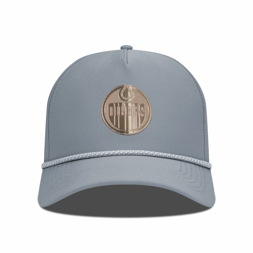 Edmonton Oilers Levelwear Gordon Copper Insignia Vented Adjustable Hat - Gray - NHL 203155934