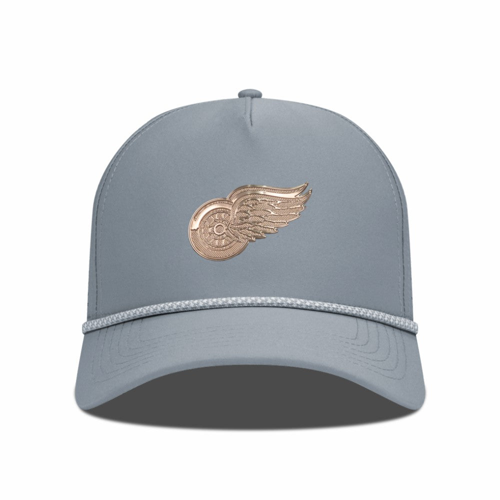 Detroit Red Wings Levelwear Gordon Copper Insignia Vented Adjustable Hat - Gray - NHL 203155937