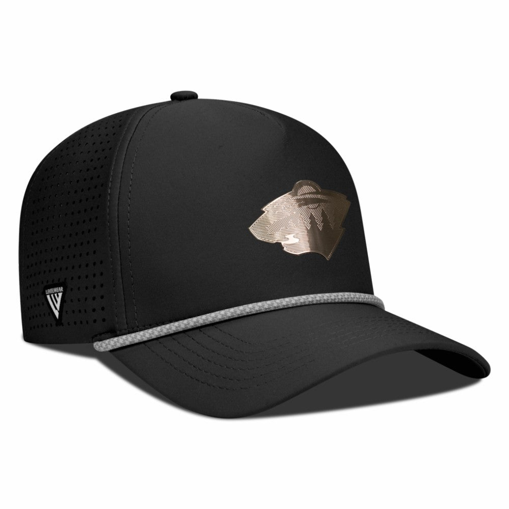 Minnesota Wild Levelwear Gordon Copper Insignia Vented Adjustable Hat - Black - NHL 203155940