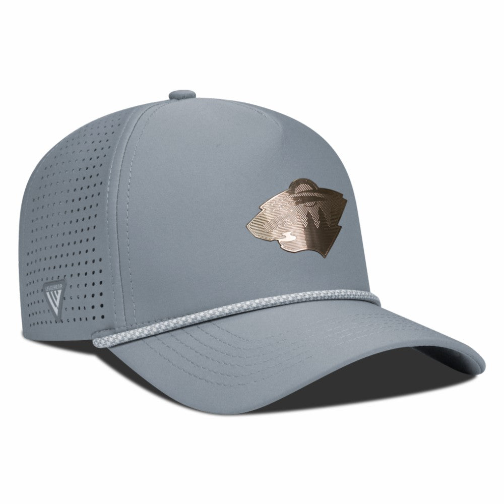 Minnesota Wild Levelwear Gordon Copper Insignia Vented Adjustable Hat - Gray - NHL 203155941