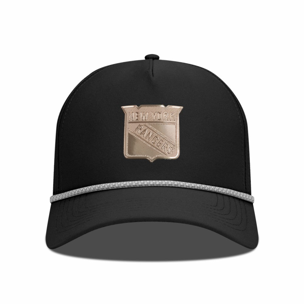New York Rangers Levelwear Gordon Copper Insignia Vented Adjustable Hat - Black - NHL 203155944