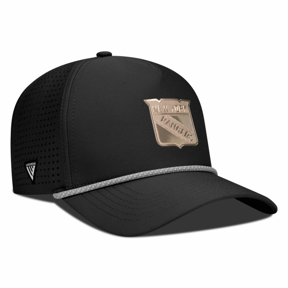 New York Rangers Levelwear Gordon Copper Insignia Vented Adjustable Hat - Black - NHL 203155944