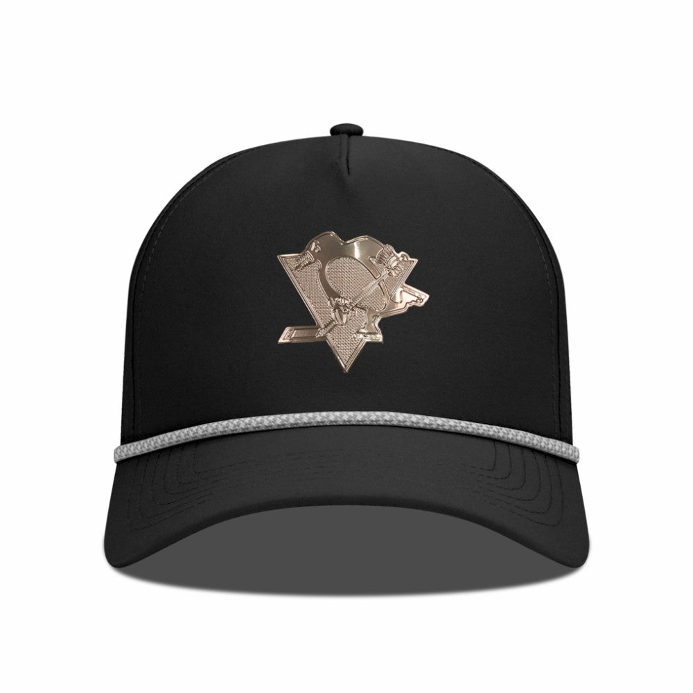 Pittsburgh Penguins Levelwear Gordon Copper Insignia Vented Adjustable Hat - Black - NHL 203155954