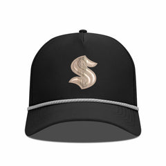 Seattle Kraken Levelwear Gordon Copper Insignia Vented Adjustable Hat - Black - NHL 203155957