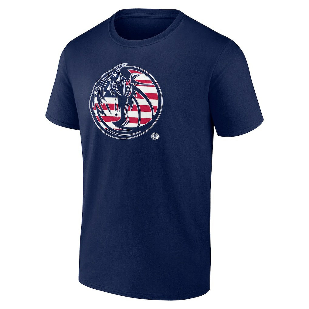 Dallas Mavericks Flag Logo T-Shirt Navy