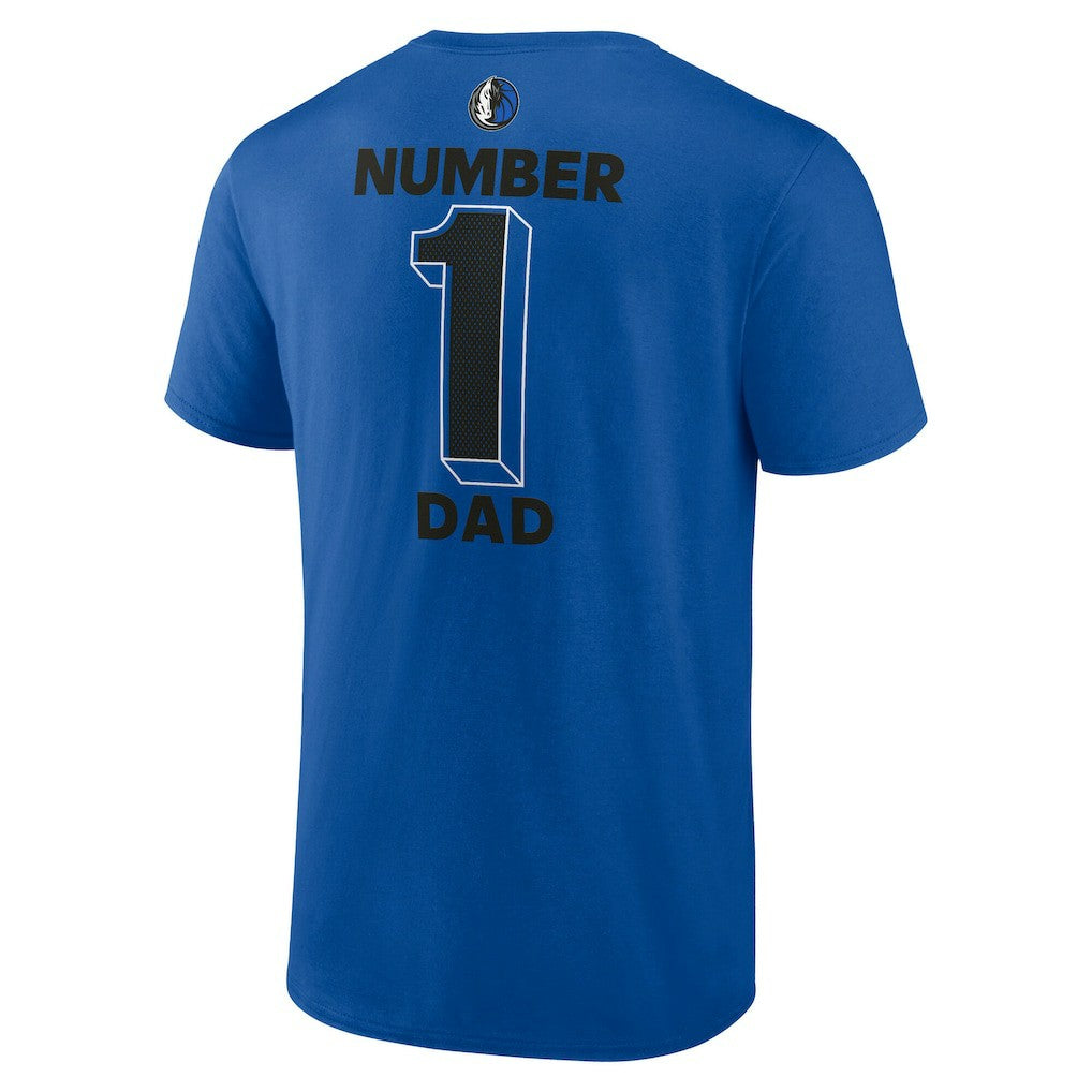 Dallas Mavericks #1 Dad Jersey T-Shirt Blue