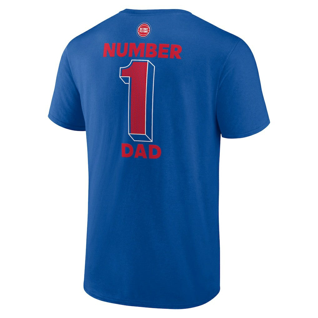 Detroit Pistons #1 Dad Jersey T-Shirt Blue