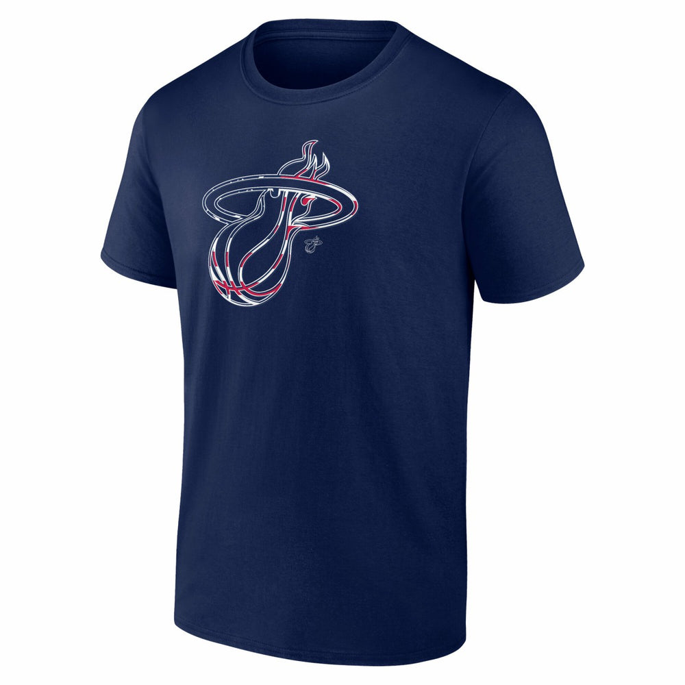 Miami Heat Flag Logo T-Shirt Navy
