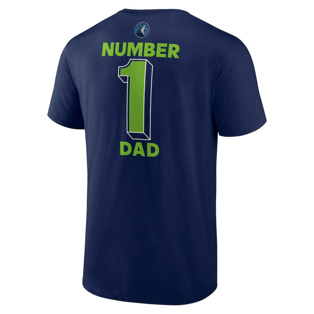 Minnesota Timberwolves #1 Dad Jersey T-Shirt Navy
