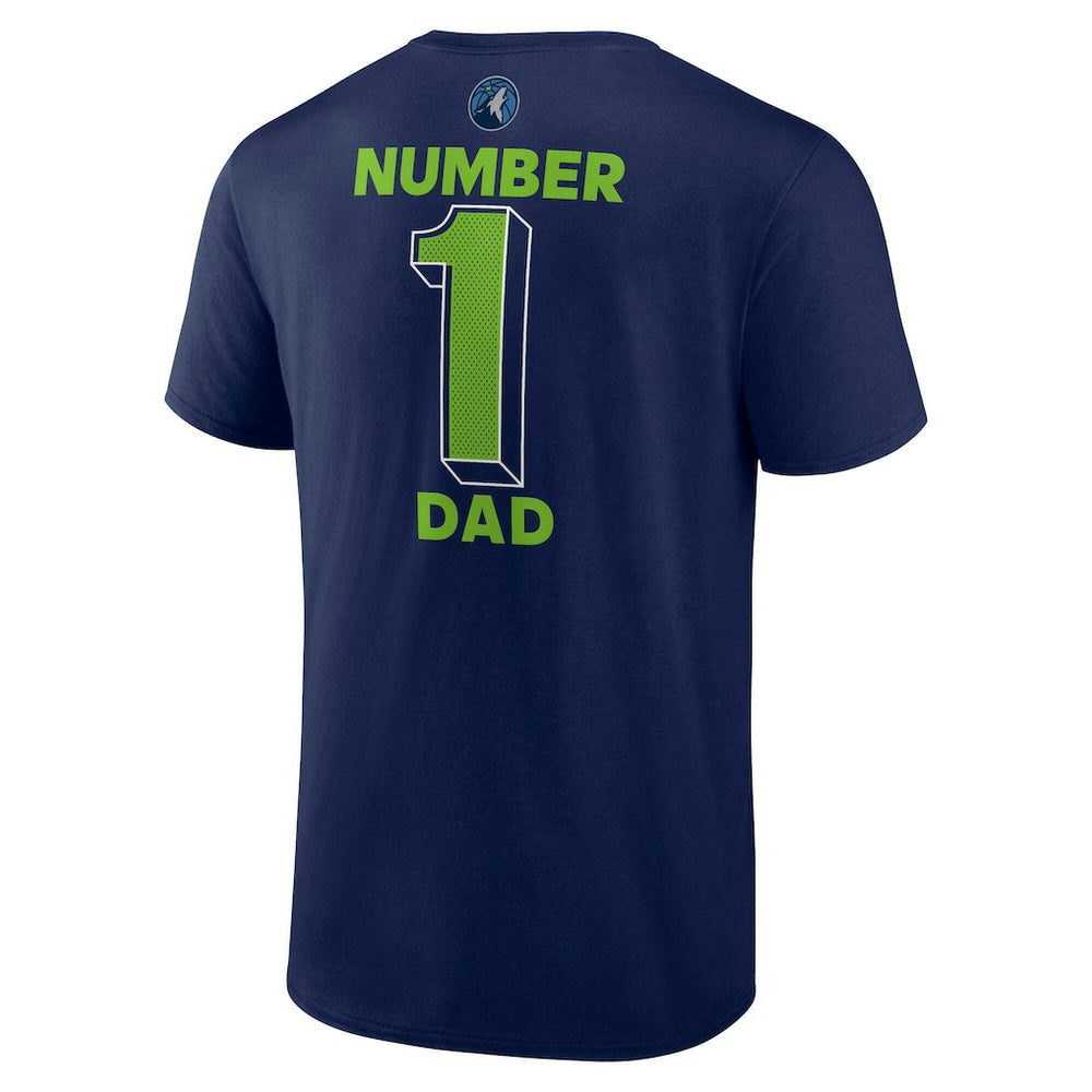 Minnesota Timberwolves #1 Dad Jersey T-Shirt Navy