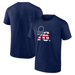 Philadelphia 76ers Flag Logo T-Shirt Navy
