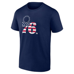 Philadelphia 76ers Flag Logo T-Shirt Navy