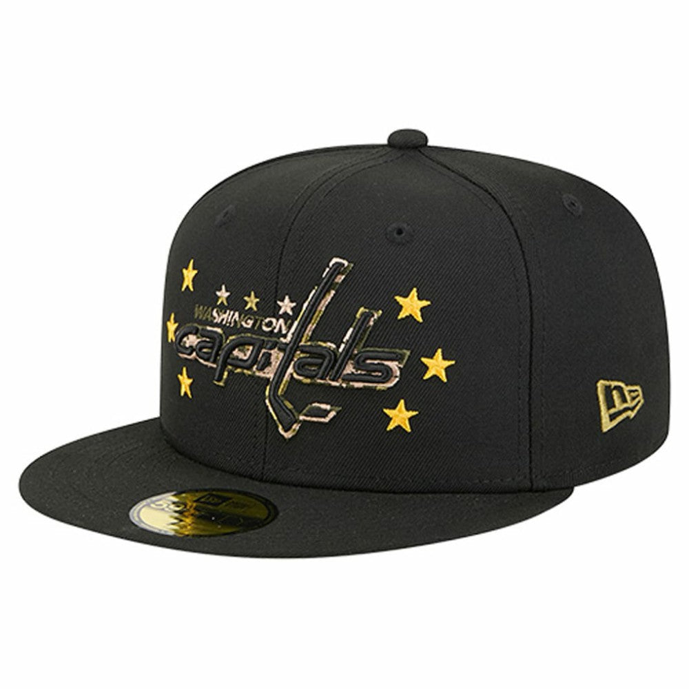 Washington Capitals New Era Military Appreciation Digital Camo Stars 59FIFTY Fitted Hat - Black - NHL 203156191