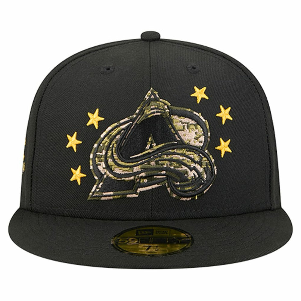 Colorado Avalanche New Era Military Appreciation Digital Camo Stars 59FIFTY Fitted Hat - Black - NHL 203156196