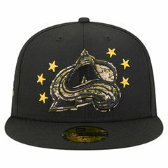 Colorado Avalanche New Era Military Appreciation Digital Camo Stars 59FIFTY Fitted Hat - Black - NHL 203156196