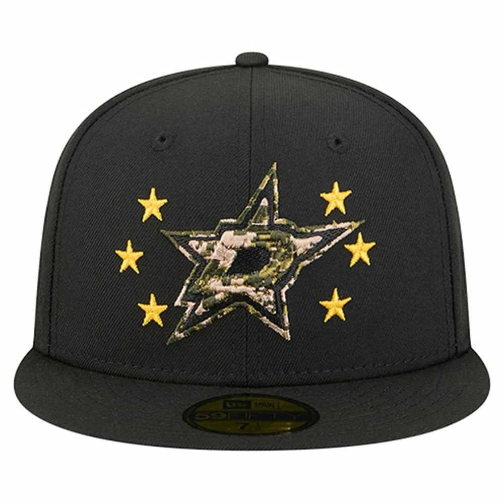 Dallas Stars New Era Military Appreciation Digital Camo Stars 59FIFTY Fitted Hat - Black - NHL 203156197