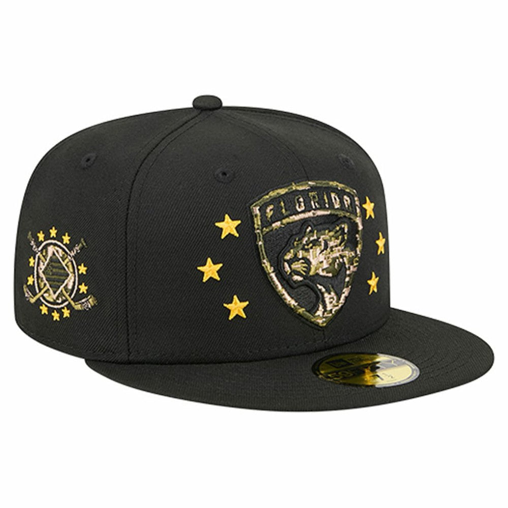 Florida Panthers New Era Military Appreciation Digital Camo Stars 59FIFTY Fitted Hat - Black - NHL 203156200