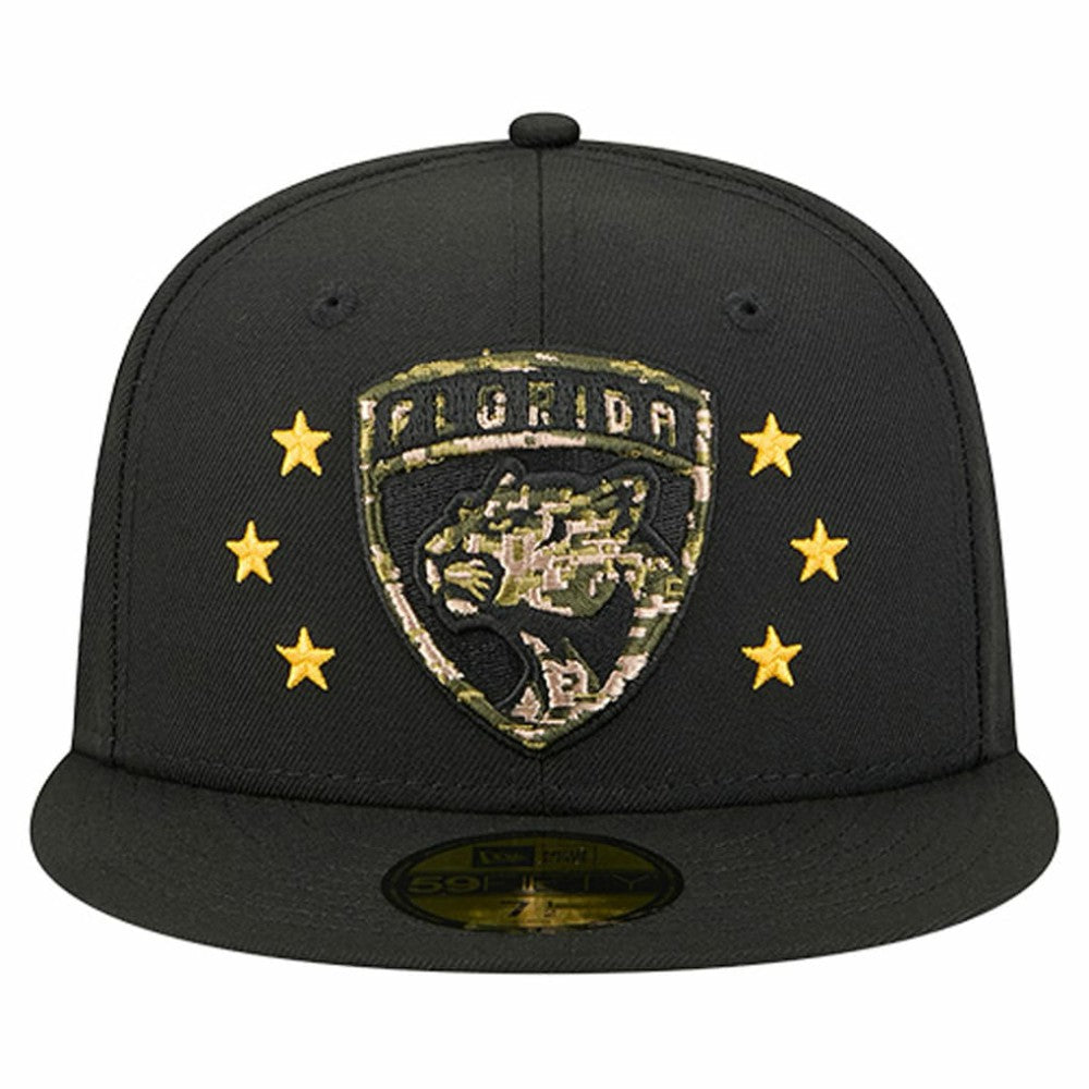 Florida Panthers New Era Military Appreciation Digital Camo Stars 59FIFTY Fitted Hat - Black - NHL 203156200