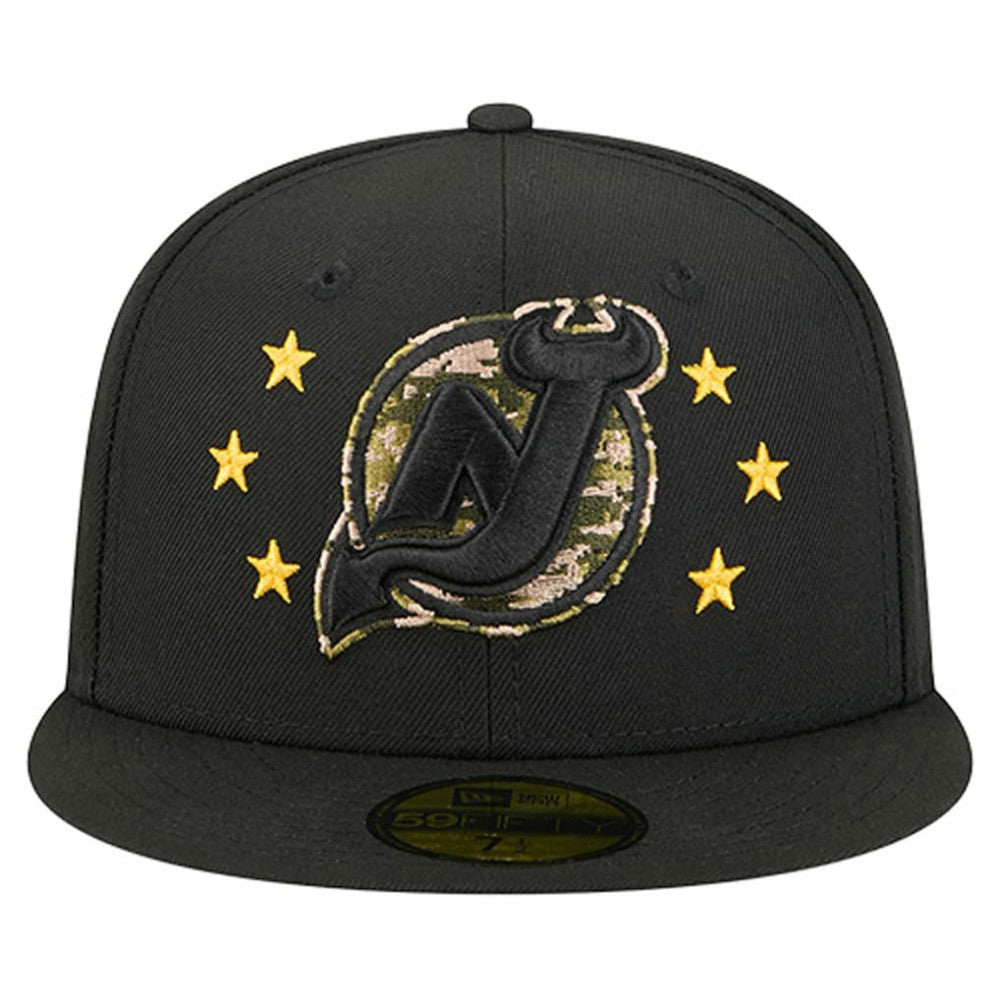 New Jersey Devils New Era Military Appreciation Digital Camo Stars 59FIFTY Fitted Hat - Black - NHL 203156202
